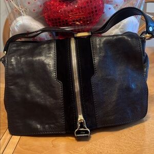 EUC Jimmy Choo Black Shoulder Bag with Goldtone Accents